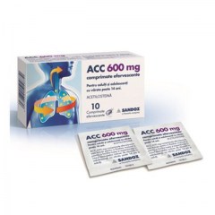 ACC 600 mg, 10 comprimate efervescente, Sandoz